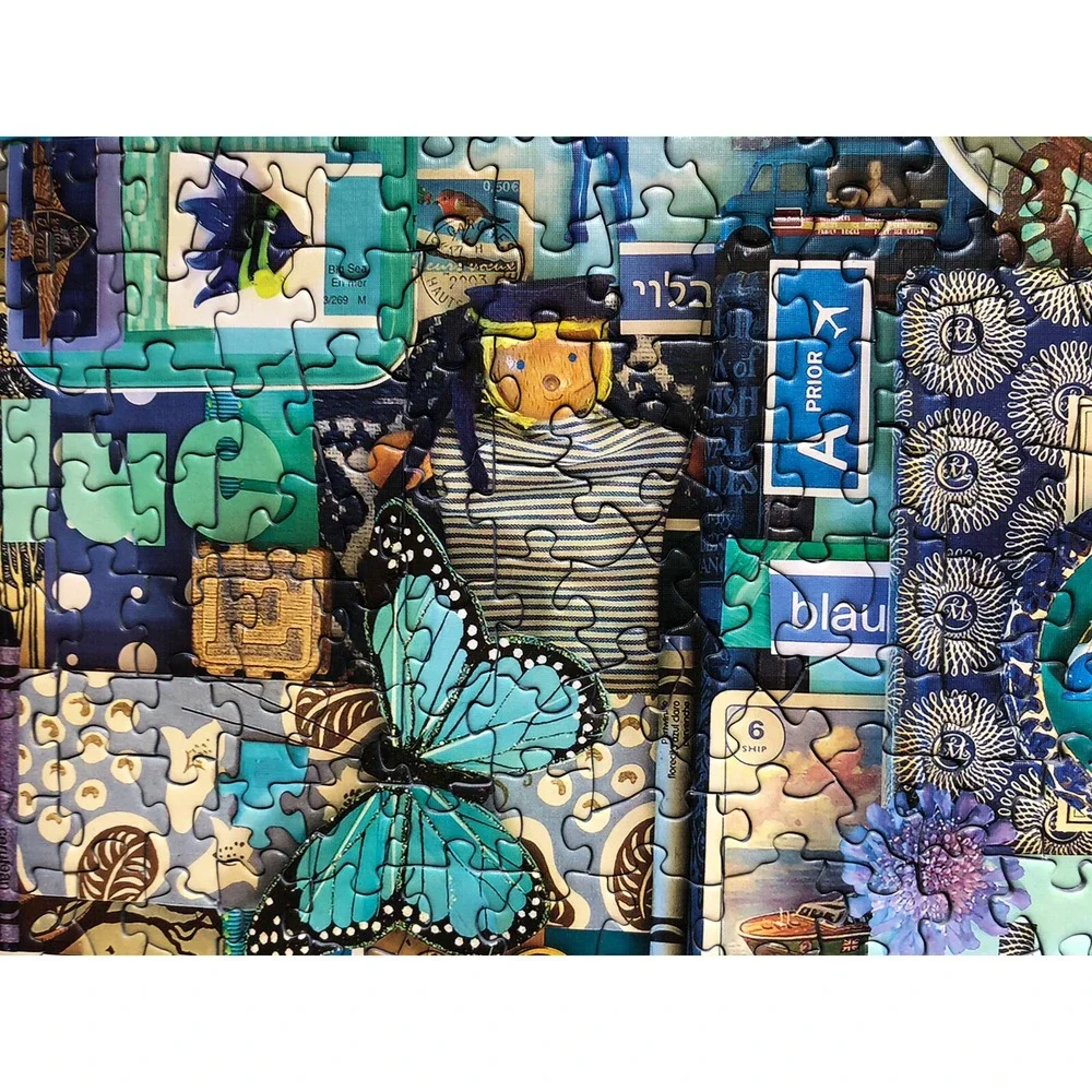 Cobble Hill‎ Blue Jigsaw Puzzle 1000 Piece Complete